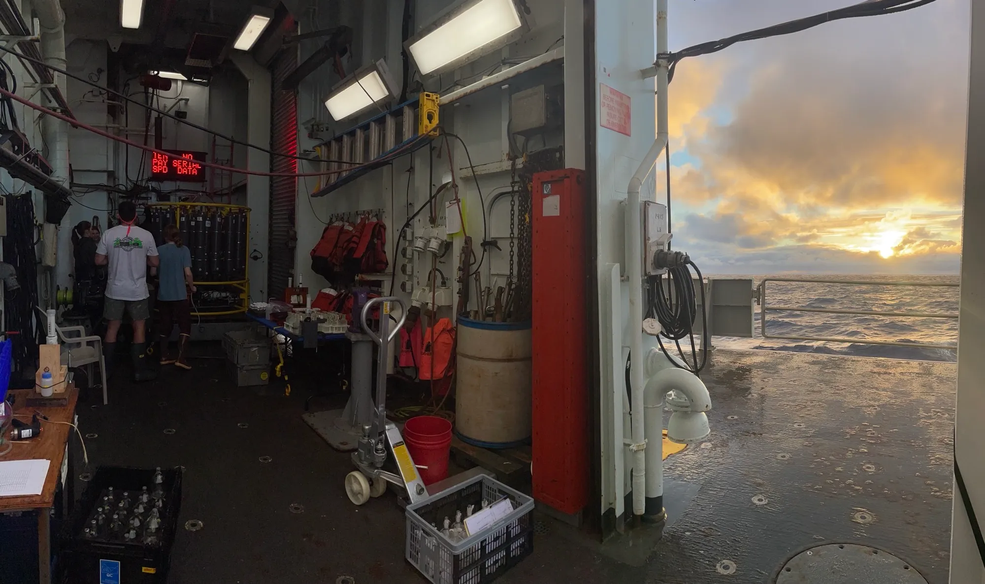 CTD bay on ship
